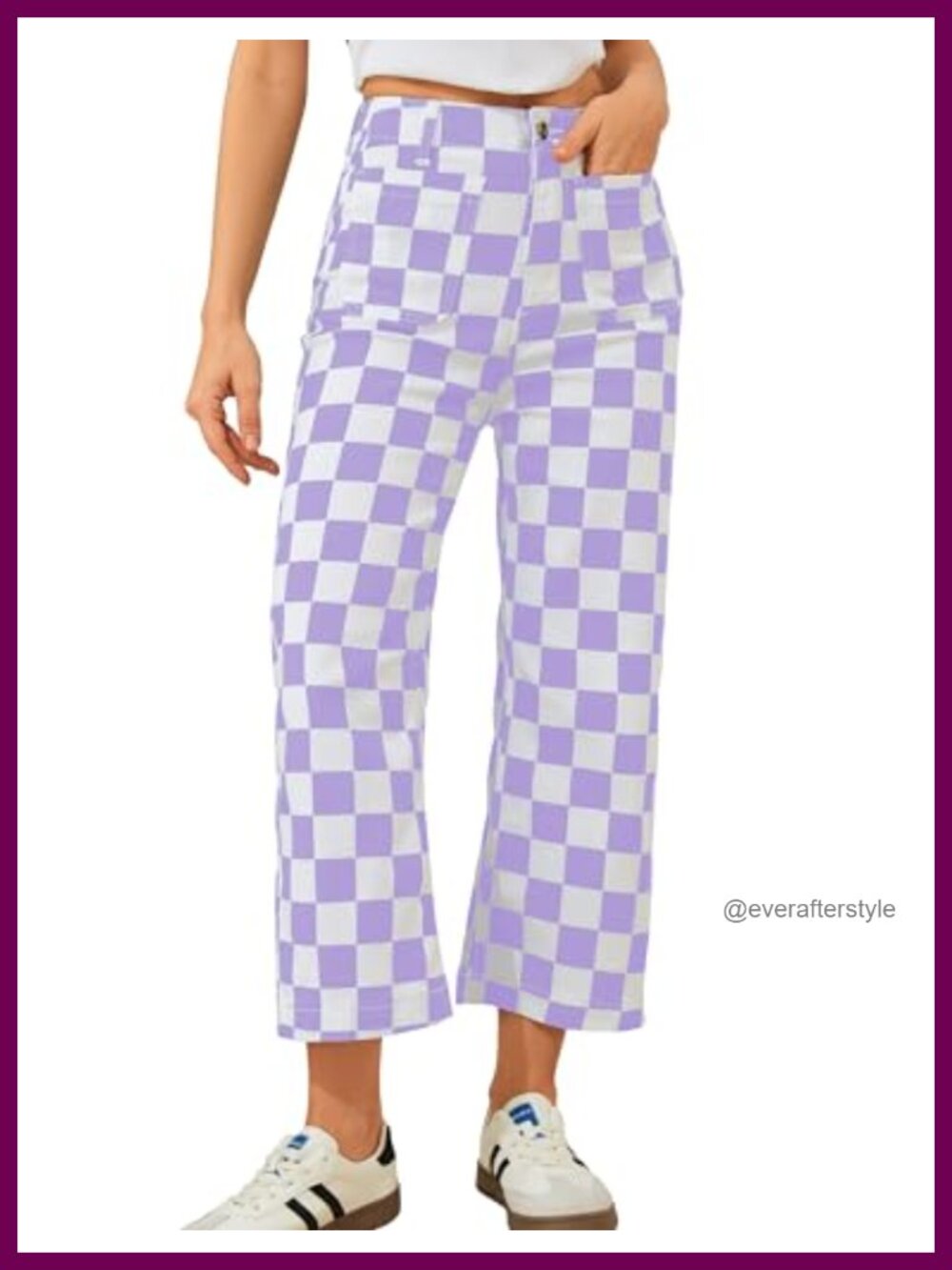 Cropped Jeans for Women High Waisted Stretchy Straight Leg Trousers with Pockets
